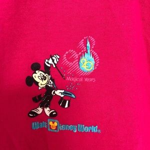Vintage Disney World pink cotton tee shirt, small/medium